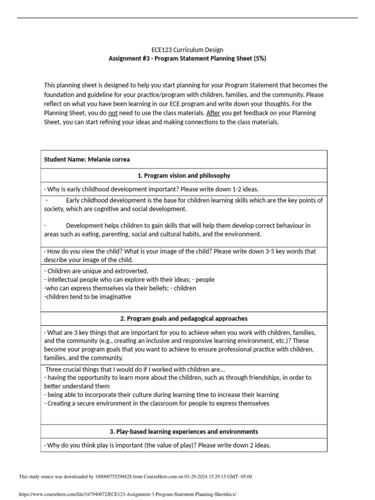 ECE123 Assignment 3 Program Statement Planning Sheet - Docx-3 | PDF ...