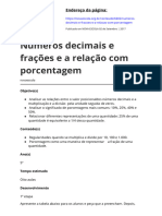 Numeros Decimais e Fracoes e A Relacao Com Porcentagem