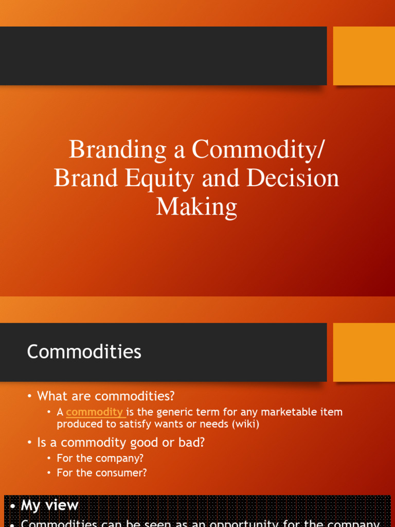 Topic 2 download free pdf brand commodity