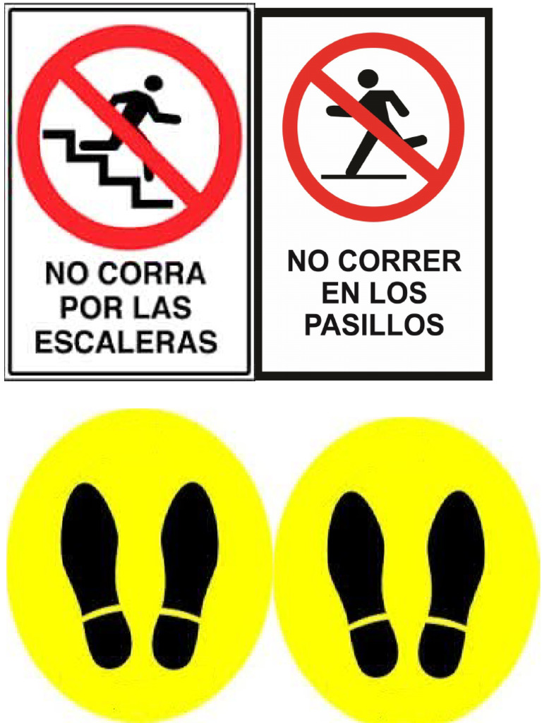Prohibido Correr en Pasillos y Escaleras | PDF, image size:768x1024