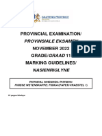 GR 11 Physical Sciences P1 (English and Afrikaans) November 2022 Possible Answers