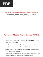 Module 3 Wireless Systems and Standards - AMPS GSM