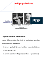 Lezione 11 - GENETICA DI POPOLAZIONE Ed Esercitazione