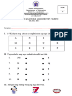 SECOND QUARTERLY ASSESSMENT in FILIPINO 2023 2024