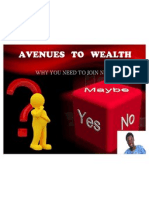 Why You Need To Join Avenues To Wealth