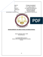 Cour de Droit Pénal International Ngaoundere 2020