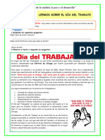 Ficha-Fecha Cívica-Leemos Sobre El Día Del Trabajo