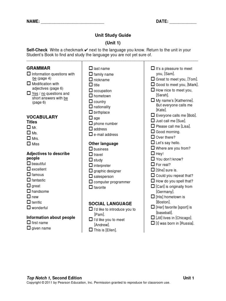 Top Notch 1 Activities Digital PDF Stress (Linguistics) Grammar
