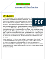 Renal Function, Kidney Function