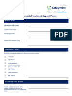 Environmental Incident Report Form