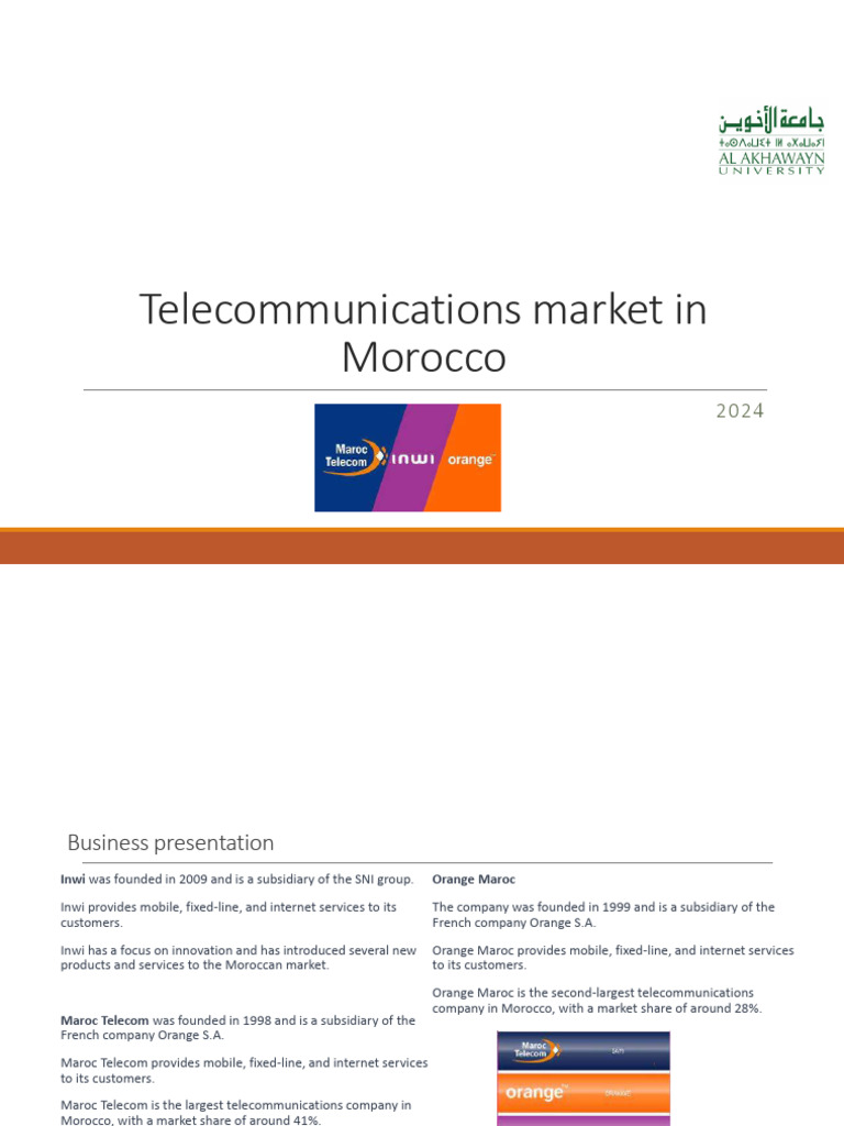 Moroccan Telecom Market Analysis | PDF | Business | Marketing