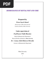 Biomechanics of Post Core System