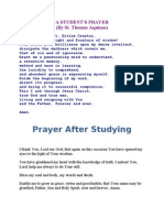 A Student Prayer Before and After Studying