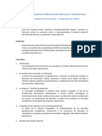 Economía MFP Programa y Cronograma 2024