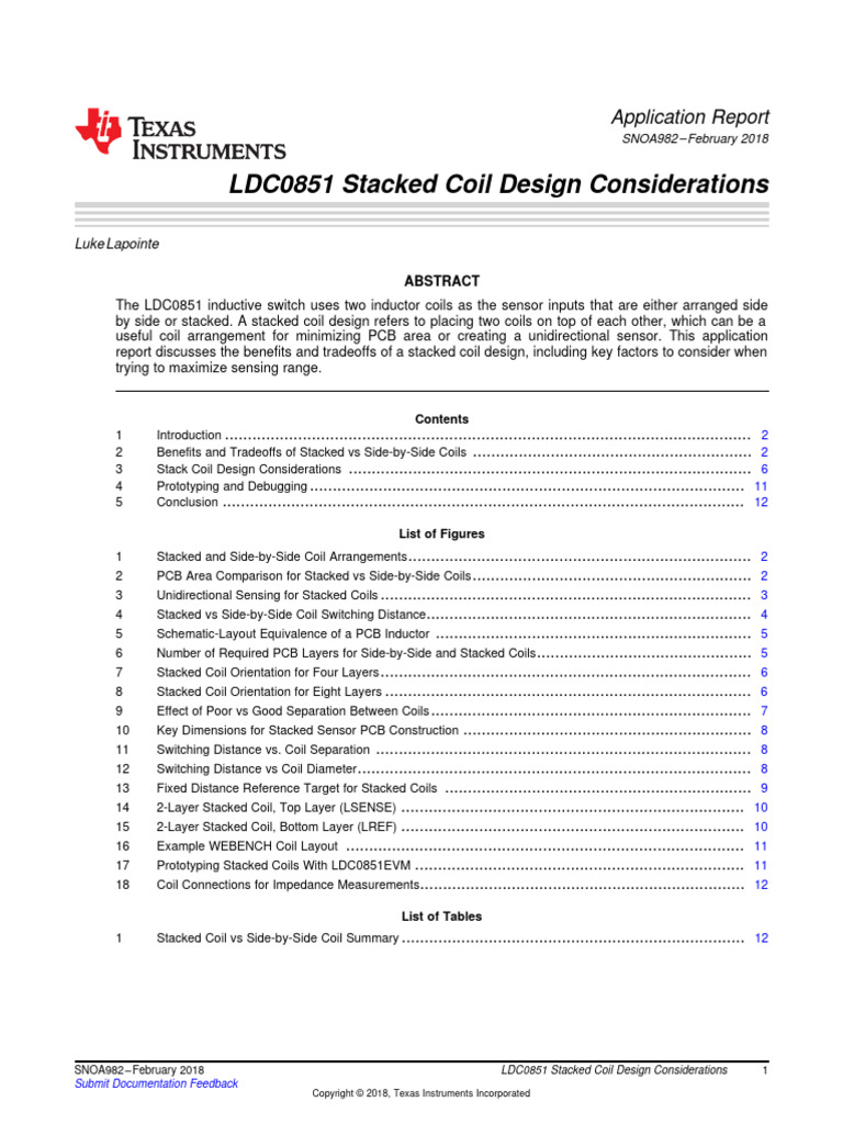 LDC0851 Differential Inductive Switch - Bobinas - Snoa982 | PDF ...