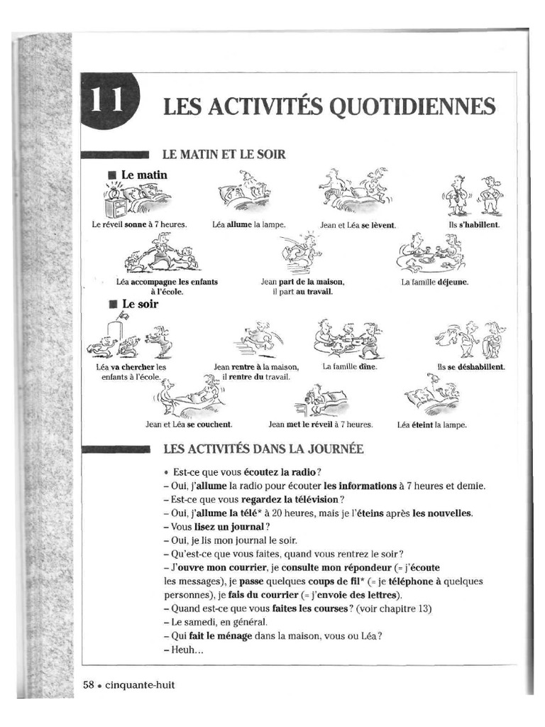 Activit habitudes quotidiennes pdf