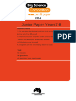 2014 BSC Junior Paper and Answers