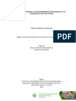 Especificación de Los Requerimientos Funcionales y No Funcionales Del Software