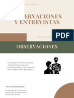 Observación y Entrevista