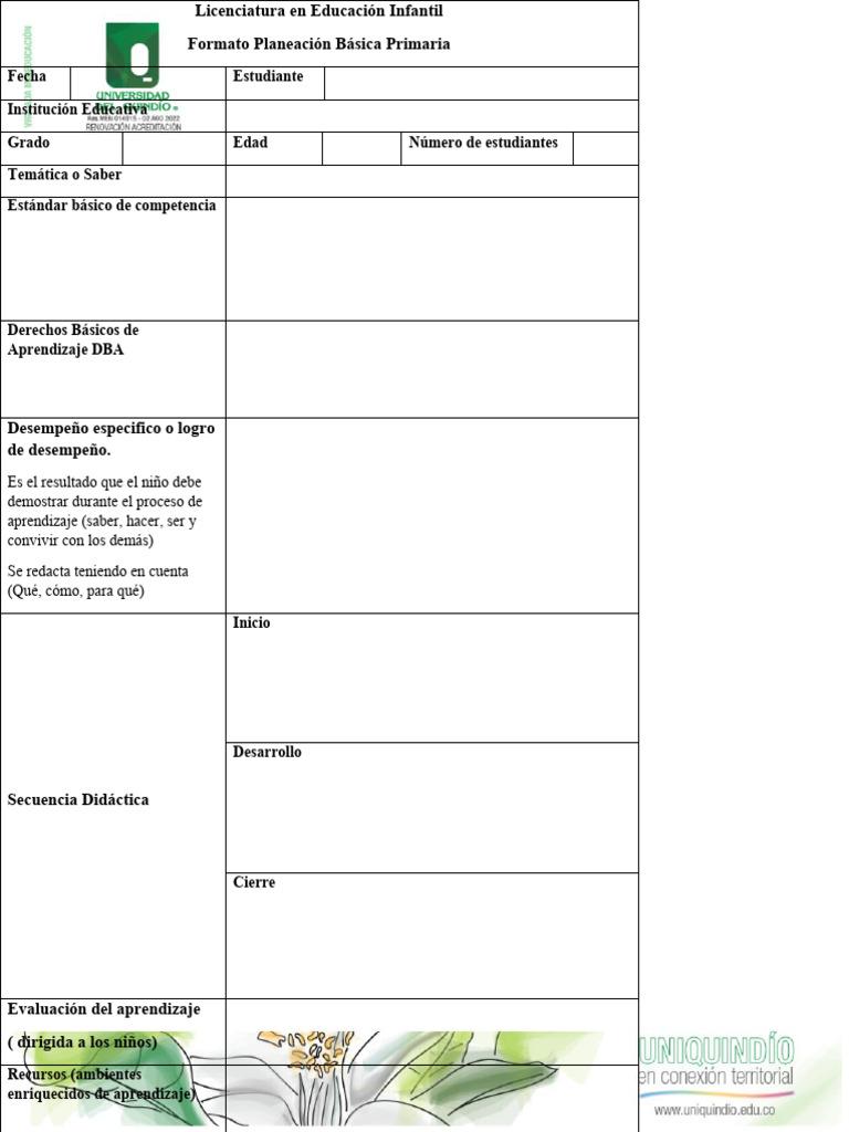 FORMATO PLANEACION 1 y 2-9 | PDF | Crecimiento personal y profesional ...