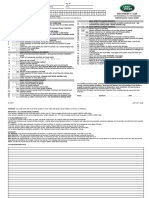 Maintenance Check Sheet - Discovery 4 (LA) 3.0 TDV6 - Arduous Usage