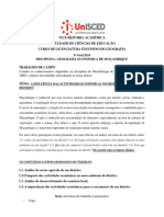 Trabalho Do Campo de Geografia Económica de Moçambique 2024.