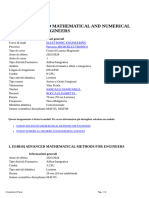 Report ADVANCED MATHEMATICAL AND NUMERICAL METHODS FOR ENGINEERS