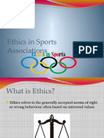 Dokumen - Tips - Ethics Ethics in Sports Associations in Sports Why Is Ethics Important in Sports