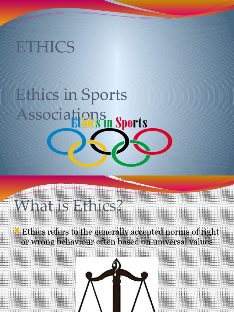 Ethics in Sports Associations Explained | PDF | Behavioural Sciences ...