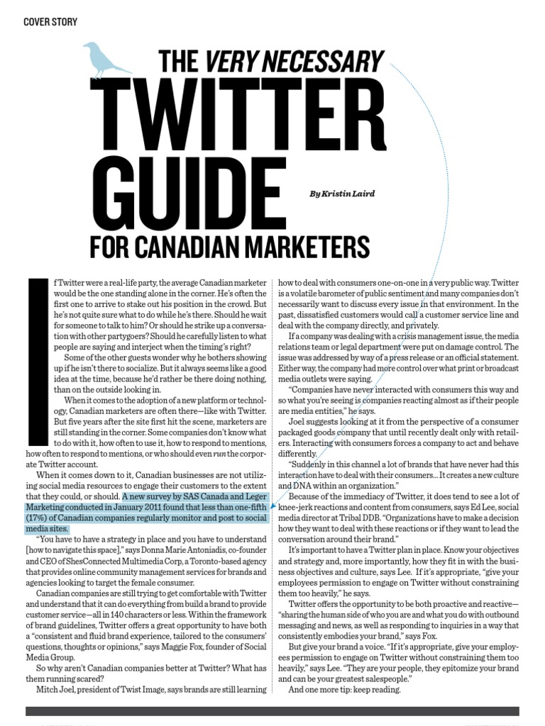 Canadian Marketers and Twitter Strategies | PDF | Twitter | Social Media