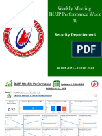 Week 40 - Weekly Report BUJP Performance