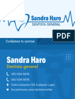 Tarjeta de Presentación para Dentista Moderno Azul