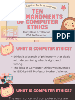 10 Commandments of Computer Ethics