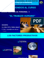 Bienvenidos Al Curso: "El Trabajo Humano"