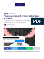 Psicología Emocional - Principales Teorías de La Emoción