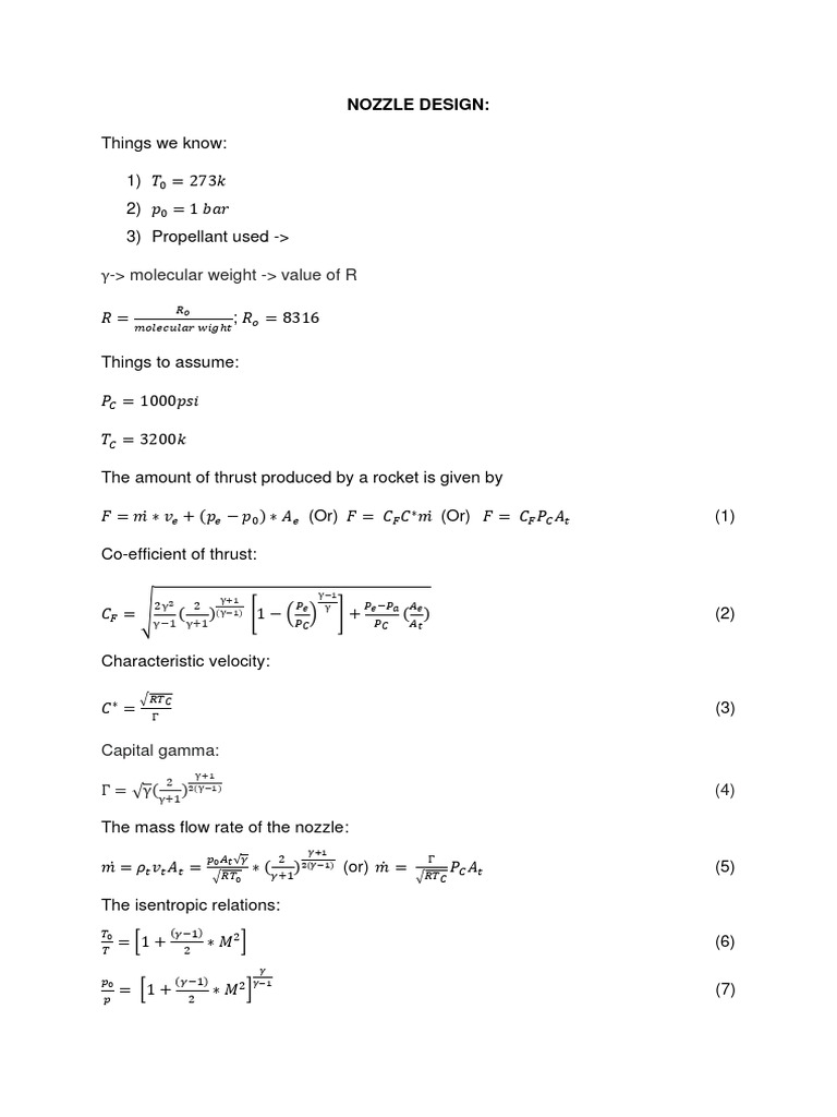 Nozzle Design | PDF | Rocket | Classical Mechanics