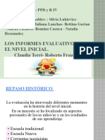 Los Informes Evaluativos en El Nivel Inicial