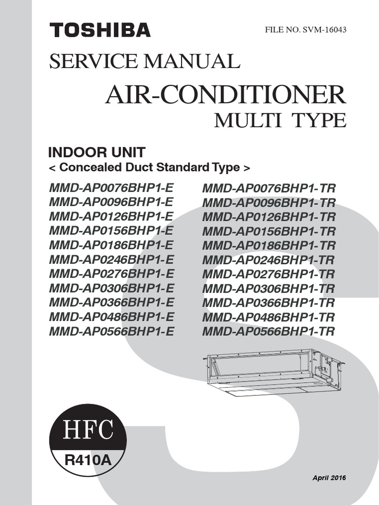 R410A Multi-Type Indoor Unit Manual | PDF | Air Conditioning | Personal ...