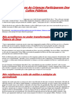 Porque Deixamos Criancas Participarem Cultos Publicos.S.aniol