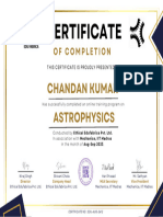 ''Astrophysics Certificate'' IIT Madras