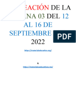 12 Al 16 de Septiembre: Semana 03