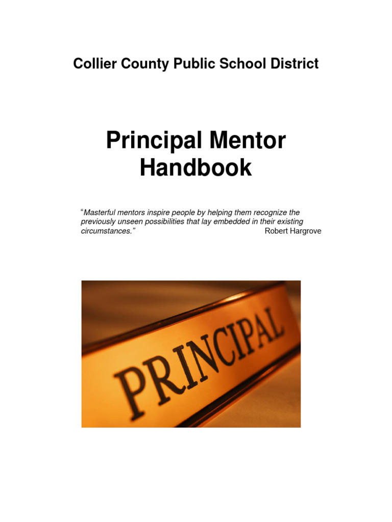 Collier County Principal Mentor Guide | PDF | Mentorship | Leadership