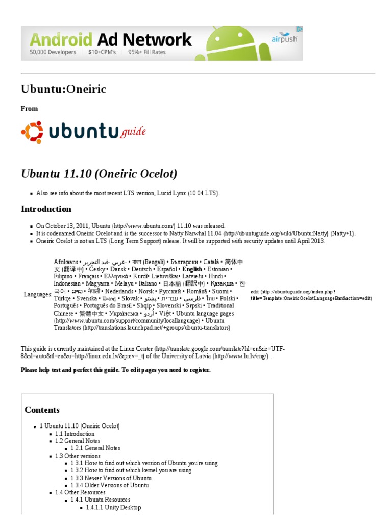Ubuntu Oneric Terminal Komande | PDF | Secure Shell | Ubuntu (Operating ...