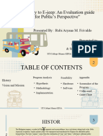 Jeepney To E-Jeep An Evaluation Guide For Public's Perspective