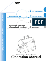 Brother PC210 Sewing Machine Instruction Manual