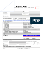 Kayser Roth Test Request Form