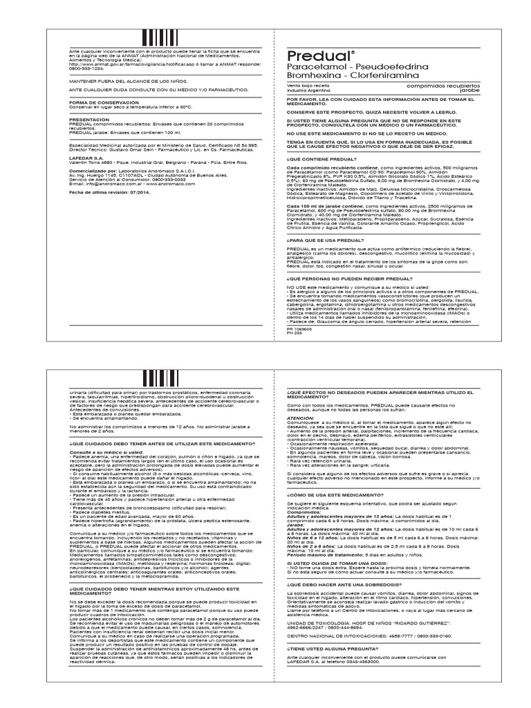 pr_1069602_-_predual_compuesto_y_jarabe | PDF | El embarazo ...