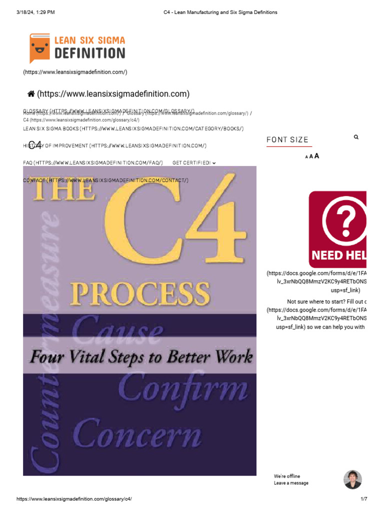 C4 Problem Solving in Lean Six Sigma | PDF | Six Sigma