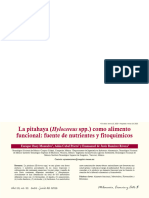 La Pitahaya (Hylocereus SPP.) Como Alimentofuncional: Fuente de Nutrientes y Fitoquímicos