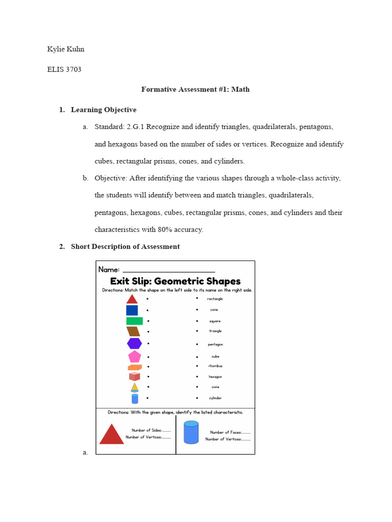 fa1 | PDF | Shape | Rubric (Academic)
